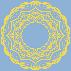 Flower Mandala. Vintage decorative elements. Oriental pattern. Vector illustration.