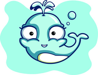 little cute baby whale
