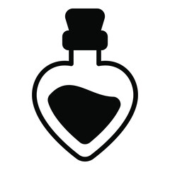 nail polish, bottle, finger  black simple icon collection for valentine day.