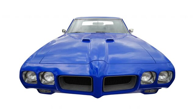 Classic Muscle Car On White Background