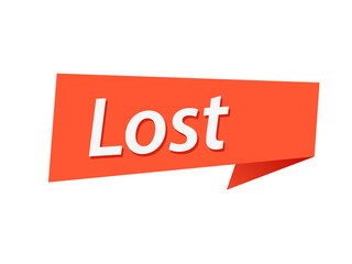 Lost banner design vector, Lost