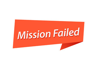 Mission Failed banner design vector