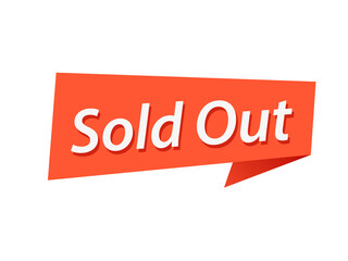 Sold Out banner design vector