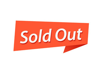 Fototapeta premium Sold Out banner design vector