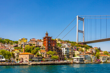Fototapeta na wymiar The old Ottoman era waterfront houses view in Istanbul