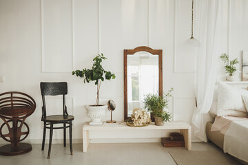 Fototapeta na wymiar Boho design home interior of living room