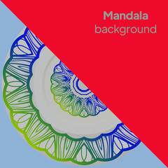 Round mandala on background. Vector boho mandala