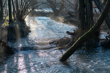 Der Hanfbach mit Hochwasser