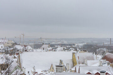 Winter old city Tallinn Estonia