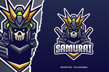 Samurai E-sport Logo Template
