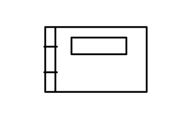 白黒の葬儀アイコン、芳名帳