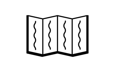 白黒の葬儀アイコン、経本