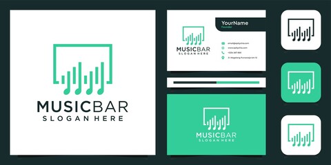 Note bar music logo and busines card inspiration