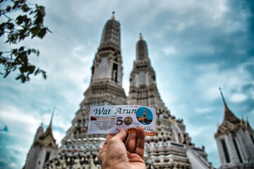 Temple of Dawn, Wat Arun is a buddhist temple and derives its name from the Hindu god Aruna often personified as the radiations of the rising sun