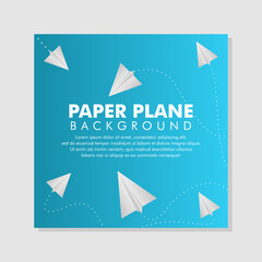 Creative Paper Plane Background. Modern Horizontal Composition. Abstract Illustration.