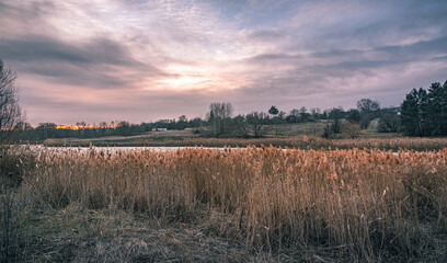 Sunrise on river