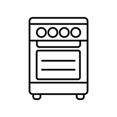 Electrical stove oven line icon