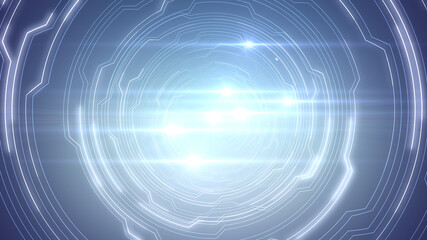 Digital Circuit Tunnel Network Technology internet data 3D illustration