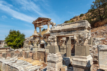 The Fountain of Trajan in the Ancient Ruins of Ephesus, Turkey