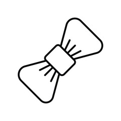 Baby bow tie clothing line icon