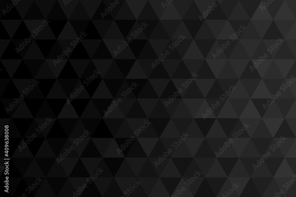 Wall mural abstract background pattern, triangle shape and diamond shape. black color gradient, elegant style. 