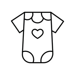 The baby shirt clothing line icon