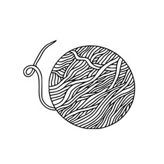 Thread hand drawn icon or logo for handcraft hobbies.