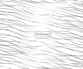 Wave simple seamless wavy line, smooth pattern, Black & white, web design, greeting card, textile, Technology background, Eps 10 vector illustration
