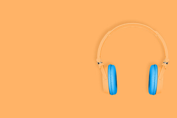 Background on the theme of silence, music or hearing safety.