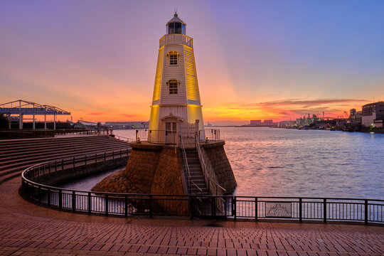 Sakai Lighthouse in Osaka, Japan