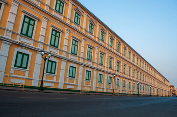 Exterior of the Ministry of Defense building, tourist attractions, photography in Bangkok, Thailand