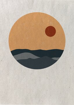 Sunset rounded poster