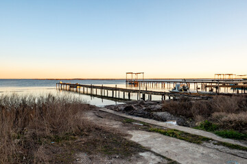 Naklejka premium oyster and mussels farming