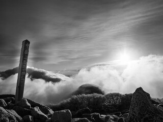 冬の久住山中岳山頂