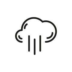 Cloud Outline Vector Icon. Related Weather Icon For WebSites And App