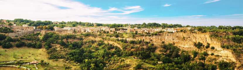 Fototapeta na wymiar Overview of the town of Lubriano, Lazio, Italy