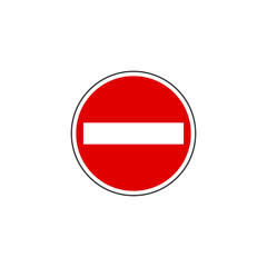No entry road sign icon. Traffic signs symbol modern, simple, vector, icon for website design, mobile app, ui. Vector Illustration