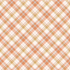 Plaid seamless pattern. Vector background of textile ornament. Flat fabric design.