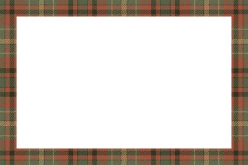 Vintage frame vector. Scottish border pattern retro style. Tartan plaid ornament.