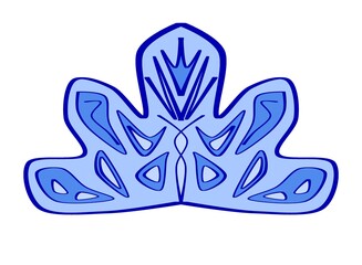 Kokoshnik - Russian national women's headdress. Design of ethnic folk costume.