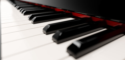 Classic grand piano keyboard © Photocreo Bednarek