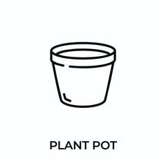 plant pot icon vector. plant pot sign symbol for modern design. Vector illustration	