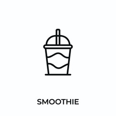 smoothie icon vector. cocktail sign symbol for modern design. Vector illustration	