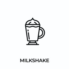 milkshake icon vector. milkshake sign symbol for modern design. Vector illustration	