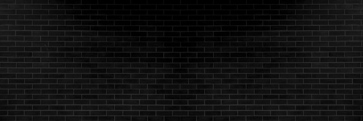 Black brick wall for texture background