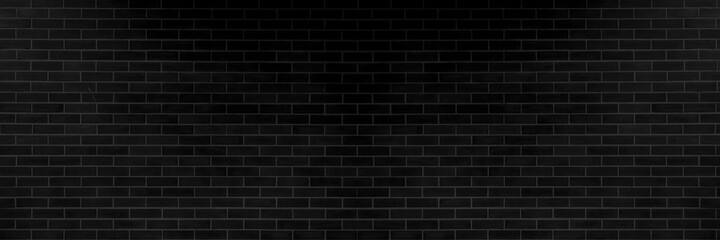 Black brick wall for texture background