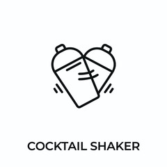 cocktail shaker icon vector. cocktail shaker sign symbol for modern design. Vector illustration	