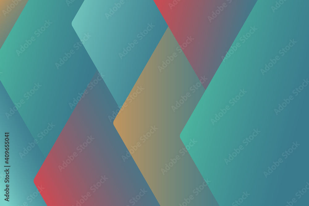 Poster vetor design of gradient color hexagonal pattern artwork template. overlapping design of vivid color