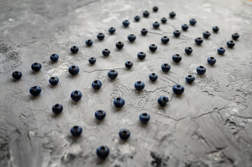 Fresh berries on grunge abstract background