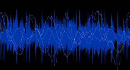sound wave background blue